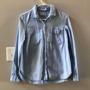 Old Navy Denim Button Down Top